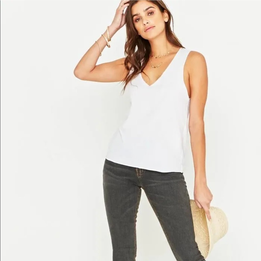 PST White Benny Lightweight Tank Top